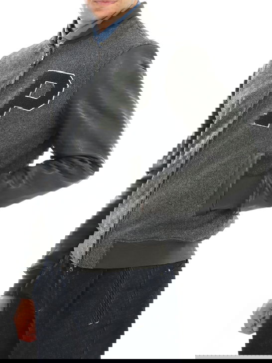 Proleather Giubbino Proleather College Grigio Moda