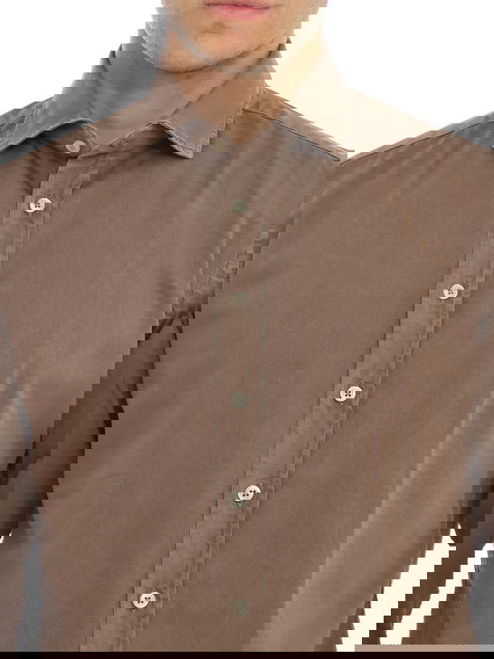 Bastoncino Camicia Bastoncino Gabardina Marrone Italy