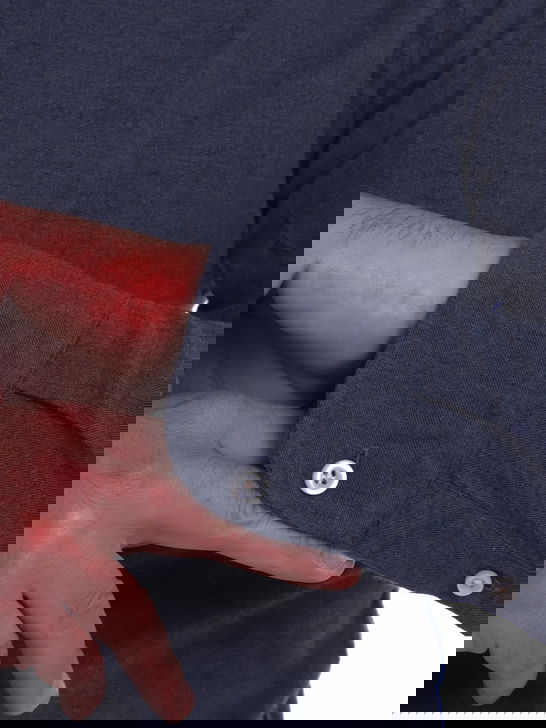 Bastoncino Camicia Bastoncino Flanellata Blu Negozio