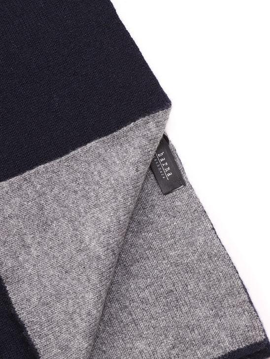Barna Cashmere Sciarpa Barna Cashmere Bicolore Blu/Grigio Vendita Economica