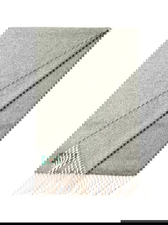 Alan Paine Sciarpa Alan Paine Kinross Cashmere Grigio Nuova