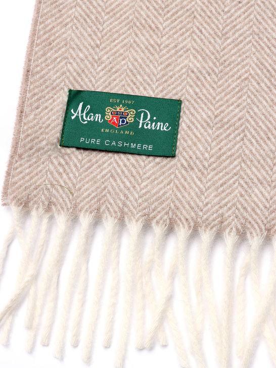 Alan Paine Sciarpa Alan Paine Kinross Cashmere Beige Promozione