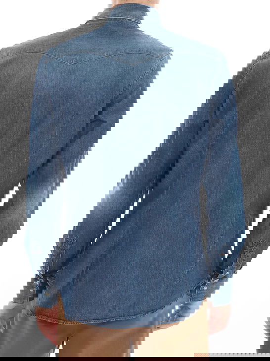 Tintoria Mattei Camicia Tintoria Mattei Texana Denim Qualità Garantita