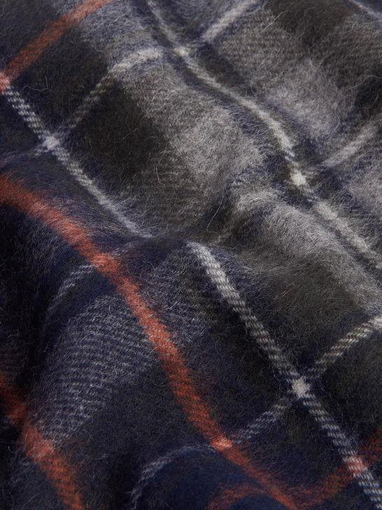 Barbour Sciarpa Barbour New Check Tartan Blu Grande vendita