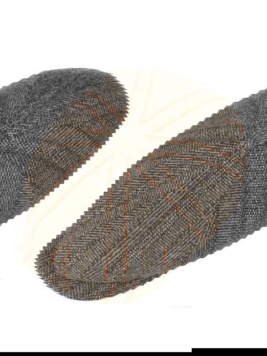 Stetson Coppola Stetson Hatteras Herringbone Stripe Grigio Vendita calda
