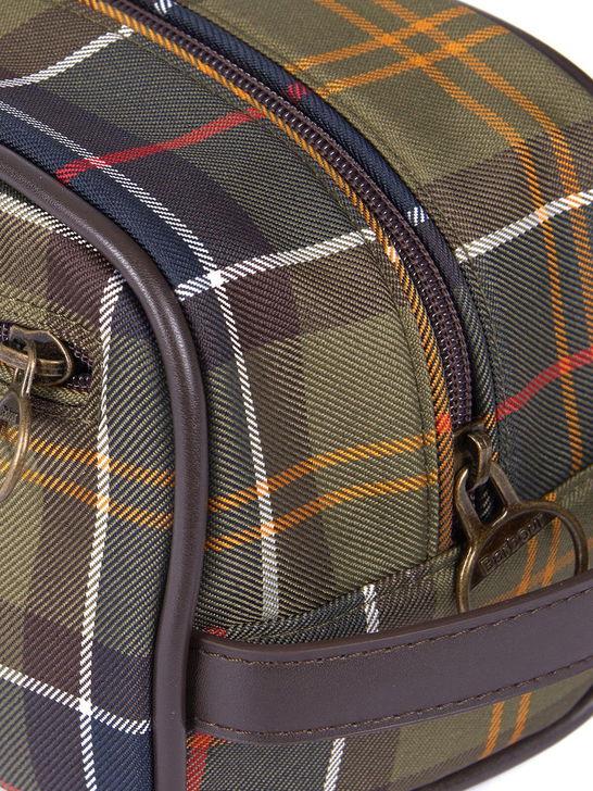 Barbour Trousse Barbour Tartan Washbag Verde Fino al 65% di sconto