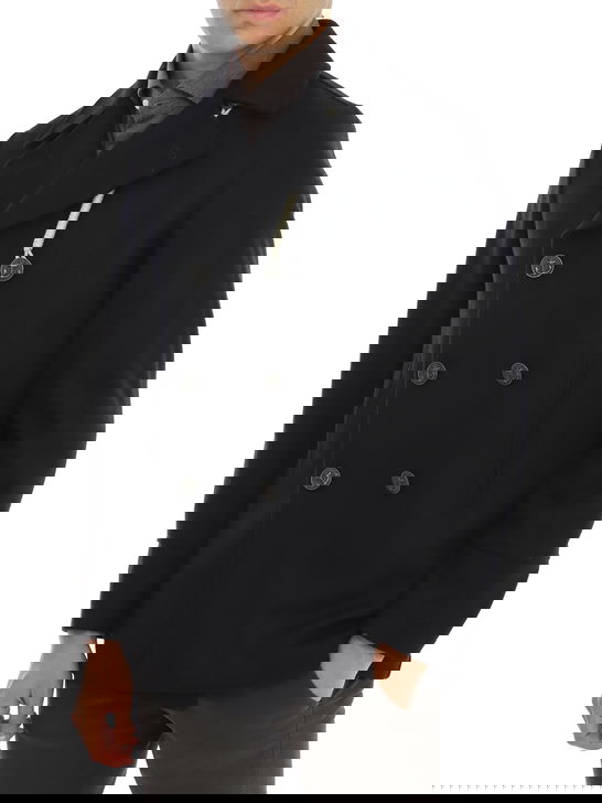 Camplin Peacoat Camplin Island Nero Spedizione gratuita