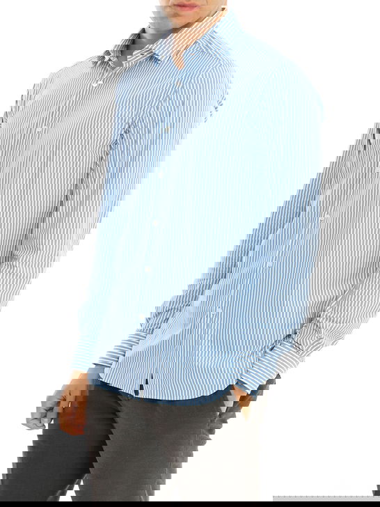 Xacus Camicia Xacus Taylor Active Bianco-Azzurro In Linea