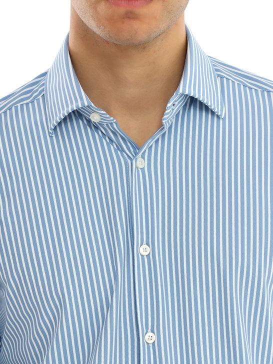 Xacus Camicia Xacus Taylor Active Bianco-Azzurro In Linea