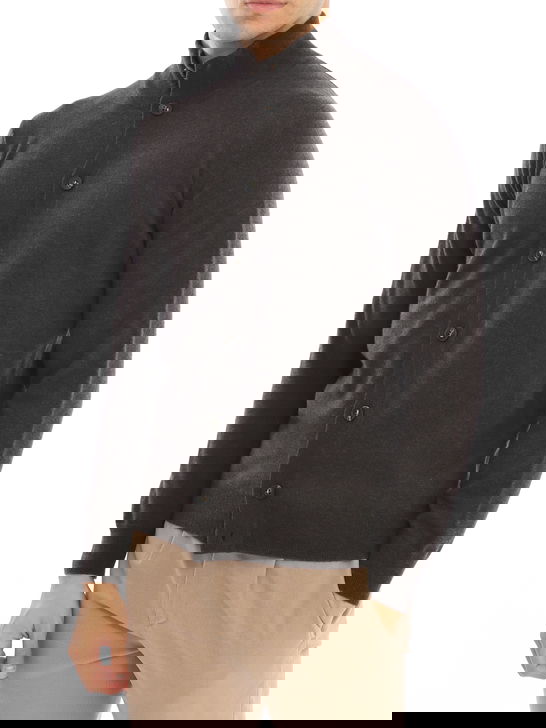 Kangra Cardigan Kangra Geelong Grigio Marrone Affare Del Giorno