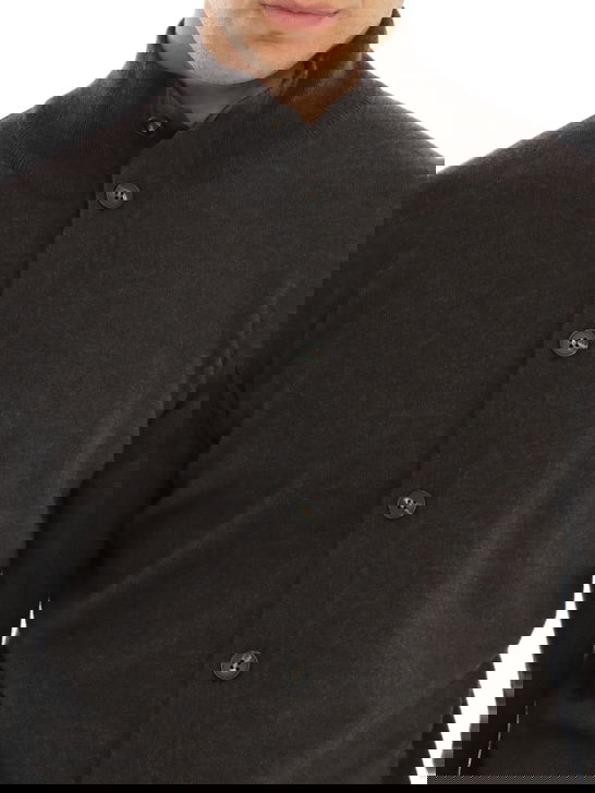 Kangra Cardigan Kangra Geelong Grigio Marrone Affare Del Giorno