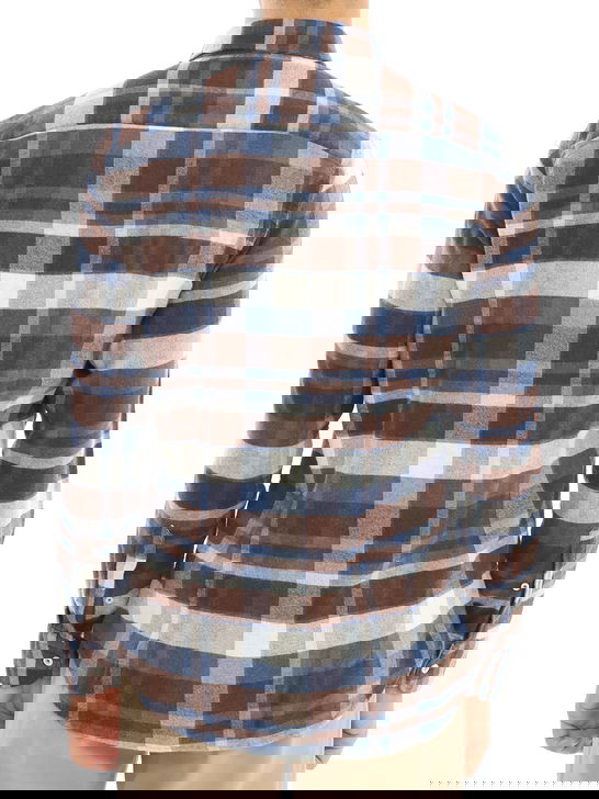 Bastoncino Camicia Bastoncino Check Marrone Vendite stagionali