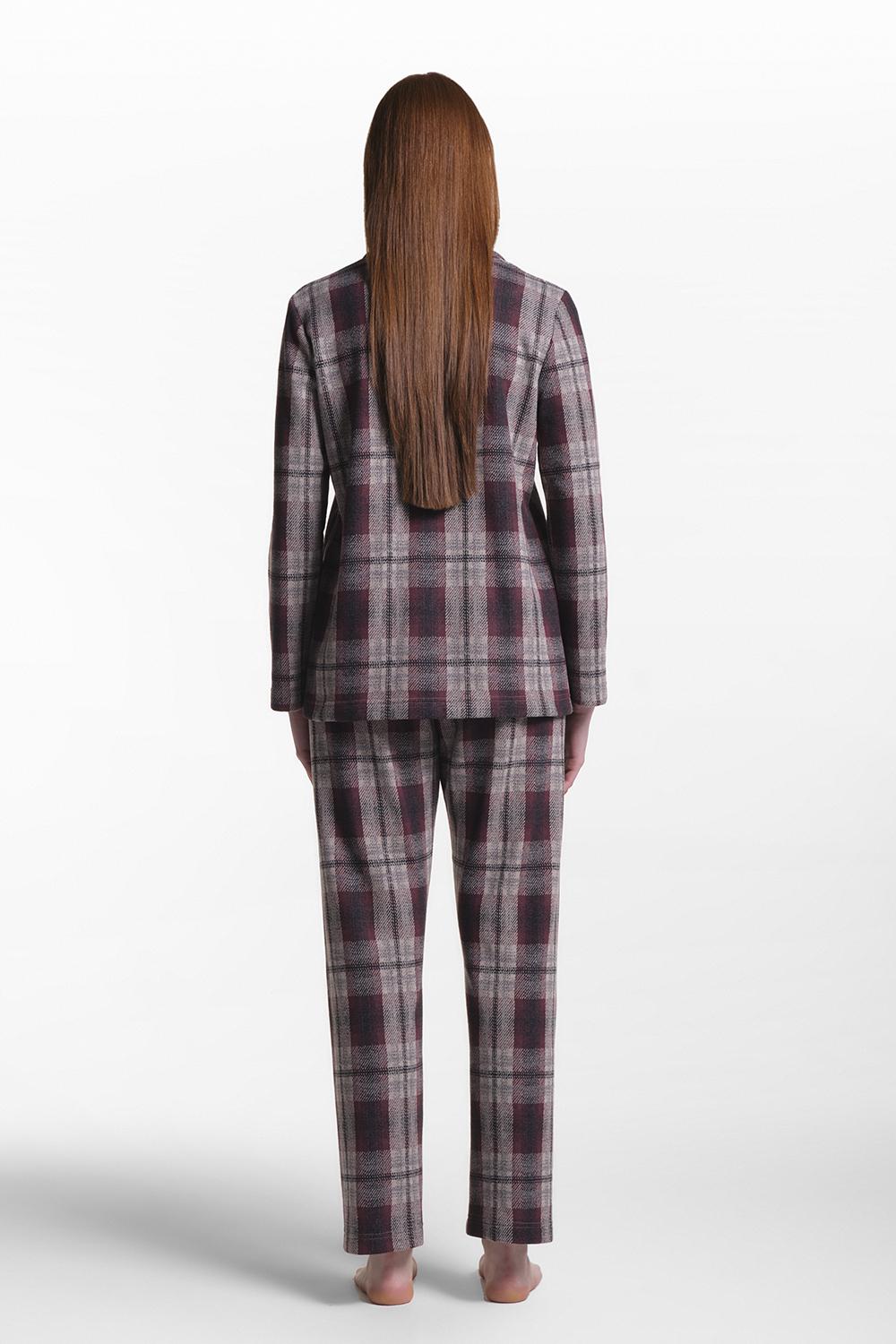 Verdiani Pigiama Punto Milano Tartan Saldi Di Fabbrica