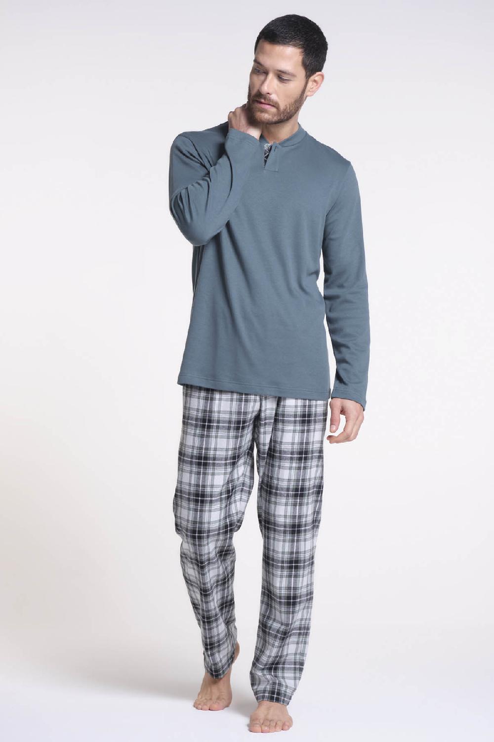 Verdiani Pigiama Interlock Cotone e Flanella Moda
