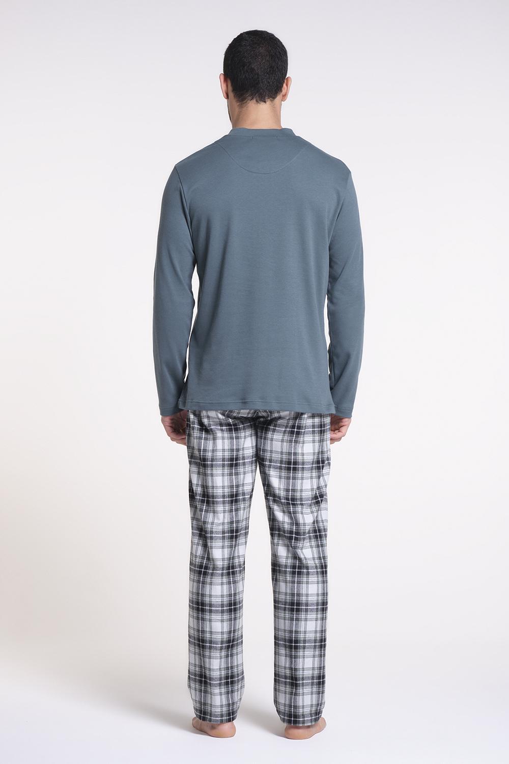 Verdiani Pigiama Interlock Cotone e Flanella Moda
