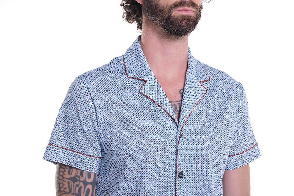 Verdiani Pigiama Jersey Cotone Stampa Nuovo
