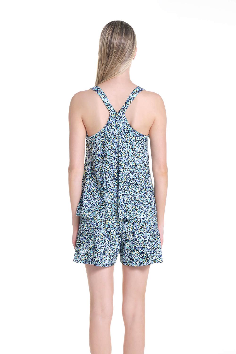 Verdiani Top + Shorts Viscosa Floreale Economico