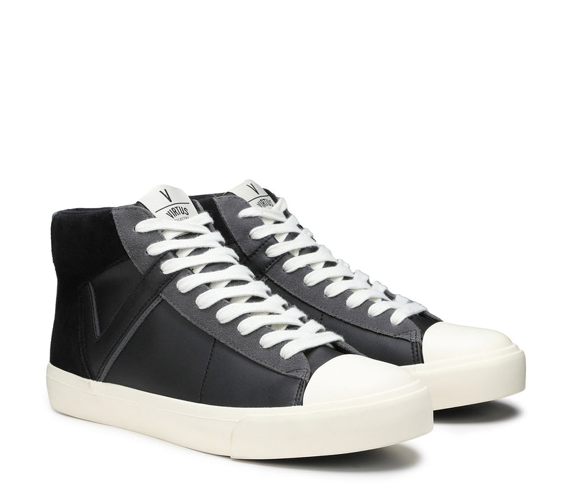 VIRTUS PALESTRE Rubby Mid Leather/suede black Vendita Economica