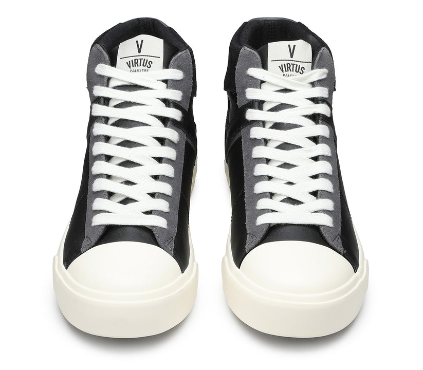 VIRTUS PALESTRE Rubby Mid Leather/suede black Vendita Economica