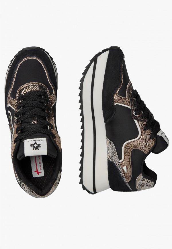 W6yz Sneakers in tessuto tecnico e suede Nero -DEVA W Saldi Di Fabbrica
