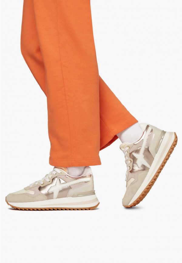 W6yz Sneakers in tessuto tecnico e suede Beige -YAK-W 2025