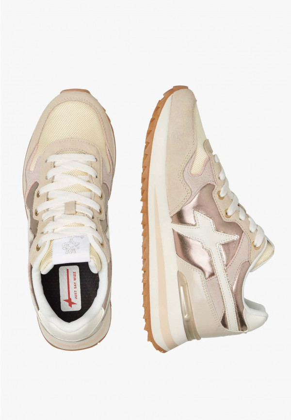 W6yz Sneakers in tessuto tecnico e suede Beige -YAK-W 2025
