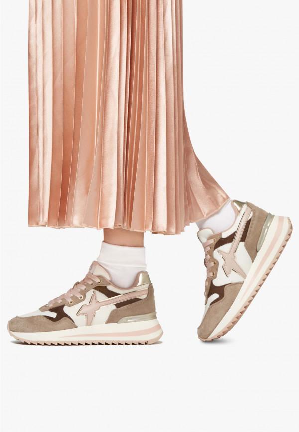 W6yz Sneakers in tessuto tecnico e suede Rosa-Beige -YAK-W 2025