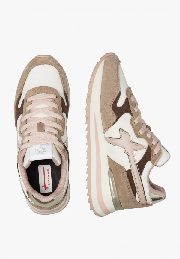 W6yz Sneakers in tessuto tecnico e suede Rosa-Beige -YAK-W 2025