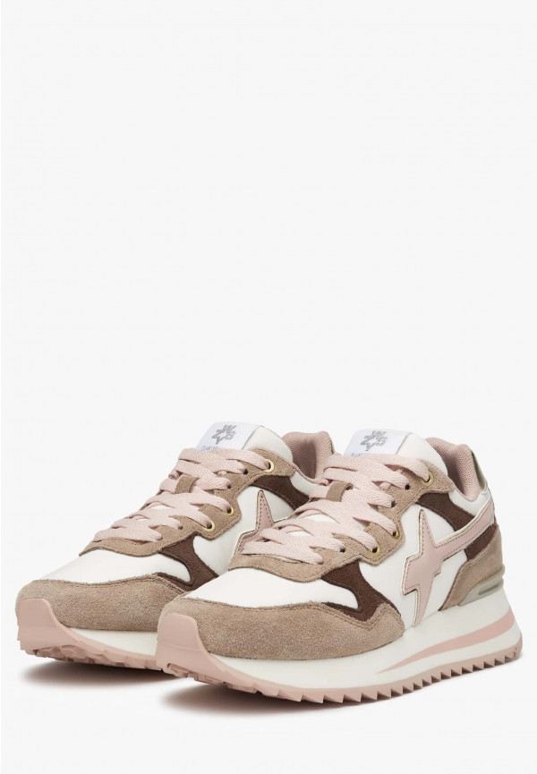 W6yz Sneakers in tessuto tecnico e suede Rosa-Beige -YAK-W 2025