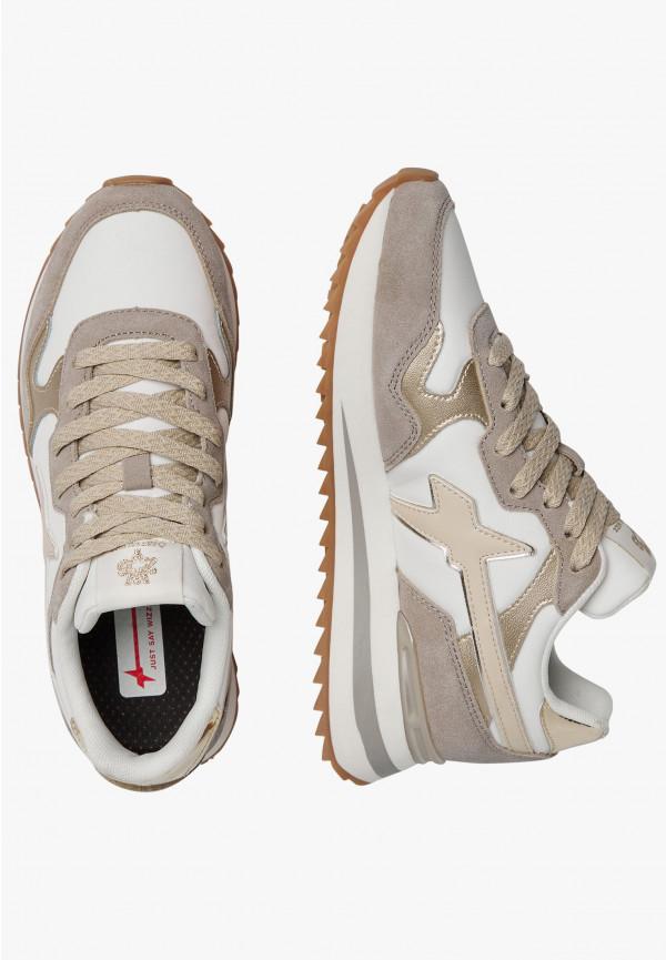 W6yz Sneakers in tessuto tecnico e suede Platino -YAK-W In Linea