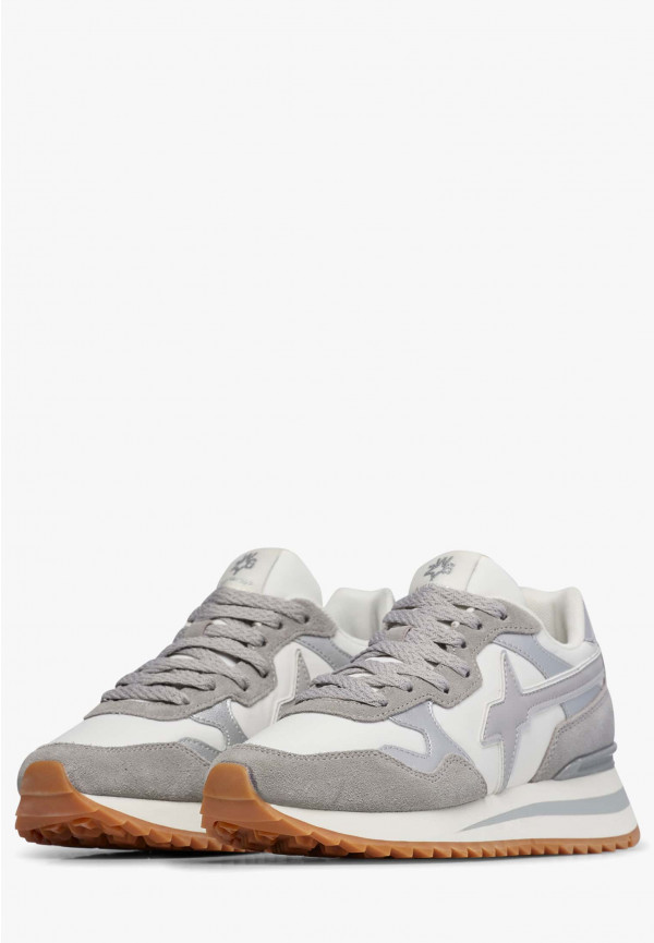 W6yz Sneakers in tessuto tecnico e suede Bianco-Grigio -YAK-W Vendita
