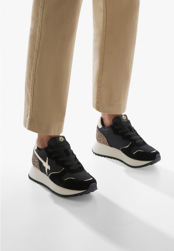 W6yz Sneakers in suede e tessuto tecnico Rosa -JET-W Promozione