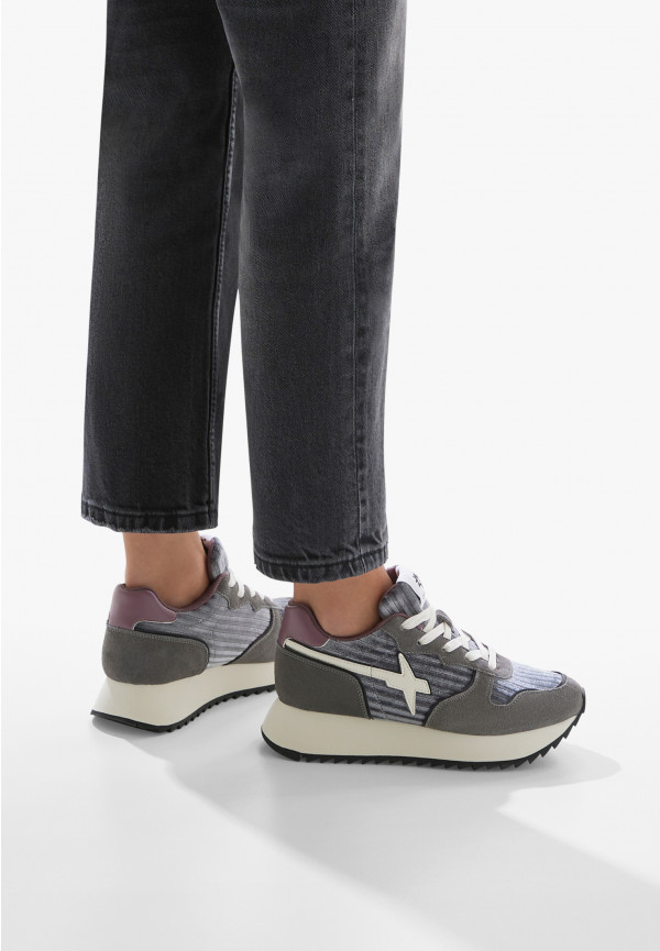 W6yz Sneakers in pelle e suede Antracite -JET-W Spedizione Gratuita