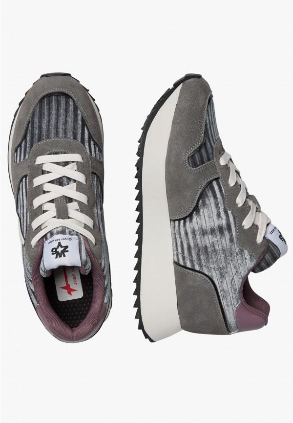 W6yz Sneakers in pelle e suede Antracite -JET-W Spedizione Gratuita