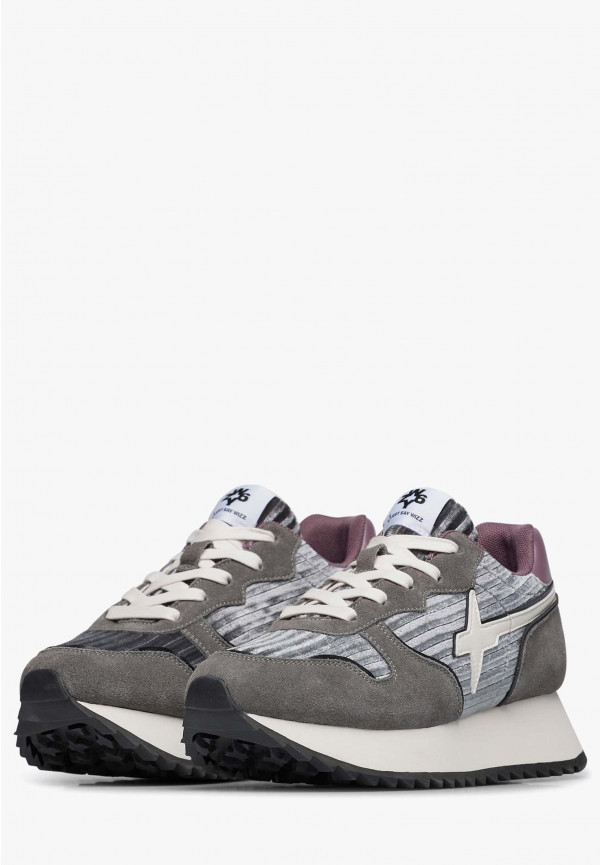 W6yz Sneakers in pelle e suede Antracite -JET-W Spedizione Gratuita
