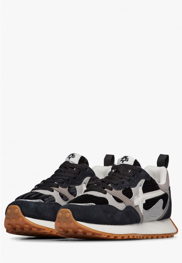W6yz Sneakers in suede e tessuto tecnico Nero -LOOP-W Acquista Ora