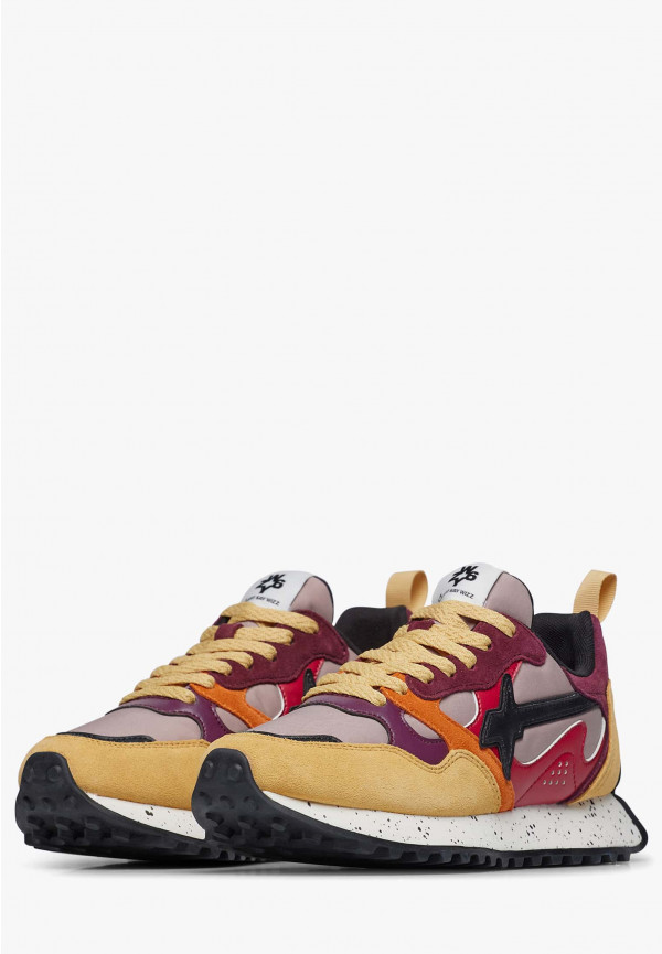 W6yz Sneakers in suede e tessuto tecnico Rosso -LOOP-W Consegna Veloce