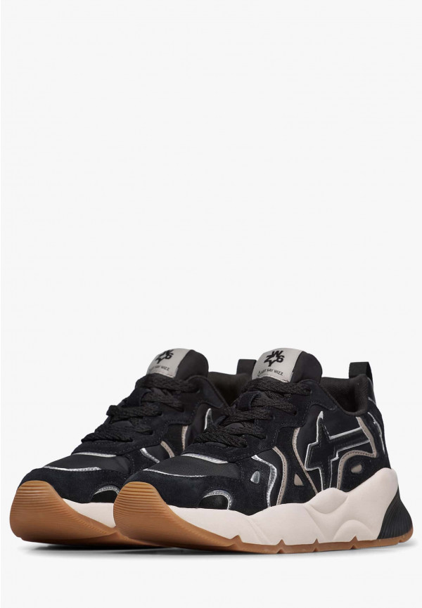 W6yz Sneakers in suede e tessuto tecnico Nero -SARAH-W Fino Al -60%