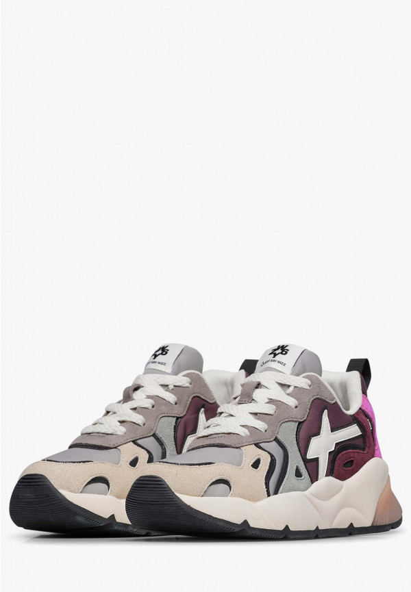 W6yz Sneakers in suede e tessuto tecnico Grigio -SARAH-W Shopping Online