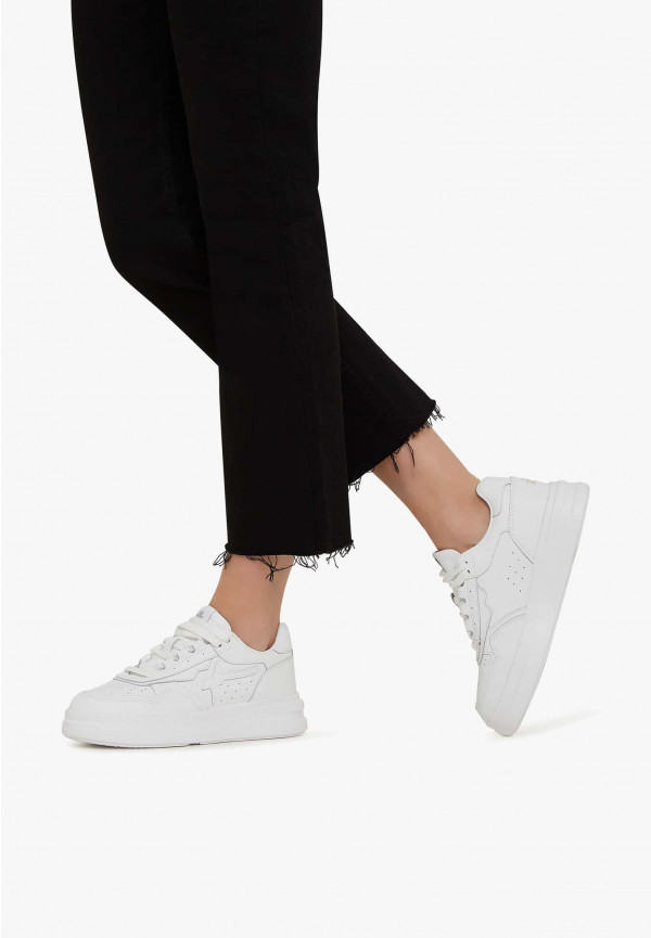 W6yz Sneakers in pelle Bianco ghiaccio -XENIA W Prezzo Ridotto