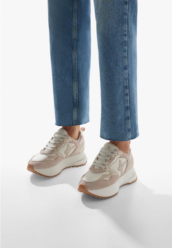W6yz Sneakers in pelle e tessuto tecnico Rosa cipria -ANNY 2 W Novità