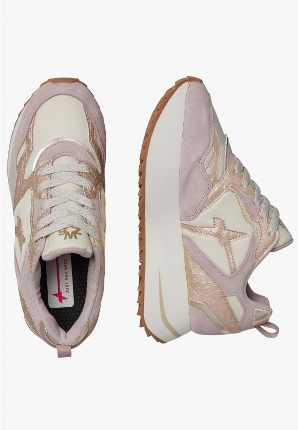 W6yz Sneakers in pelle e tessuto tecnico Rosa cipria -ANNY 2 W Novità