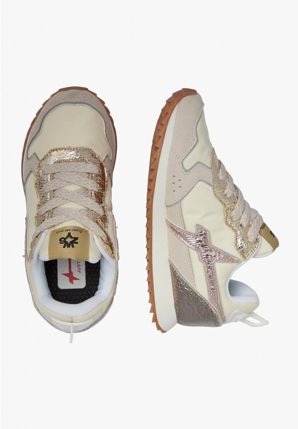 W6yz Sneakers in tessuto tecnico e suede Beige -JET-J Offerte