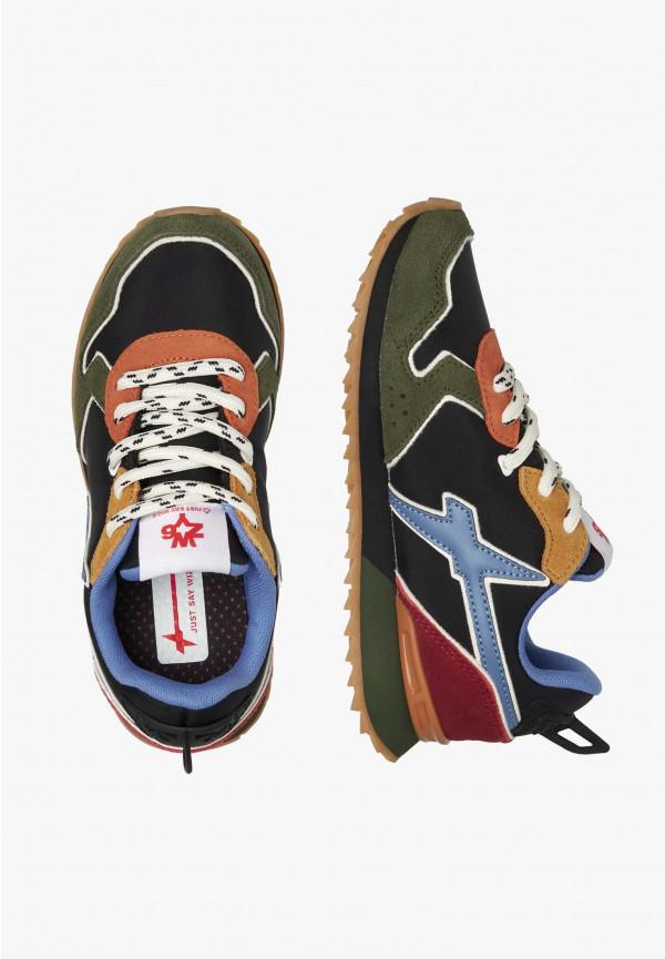 W6yz Sneakers in tessuto tecnico e suede Militare -JET-J Vendita Economica