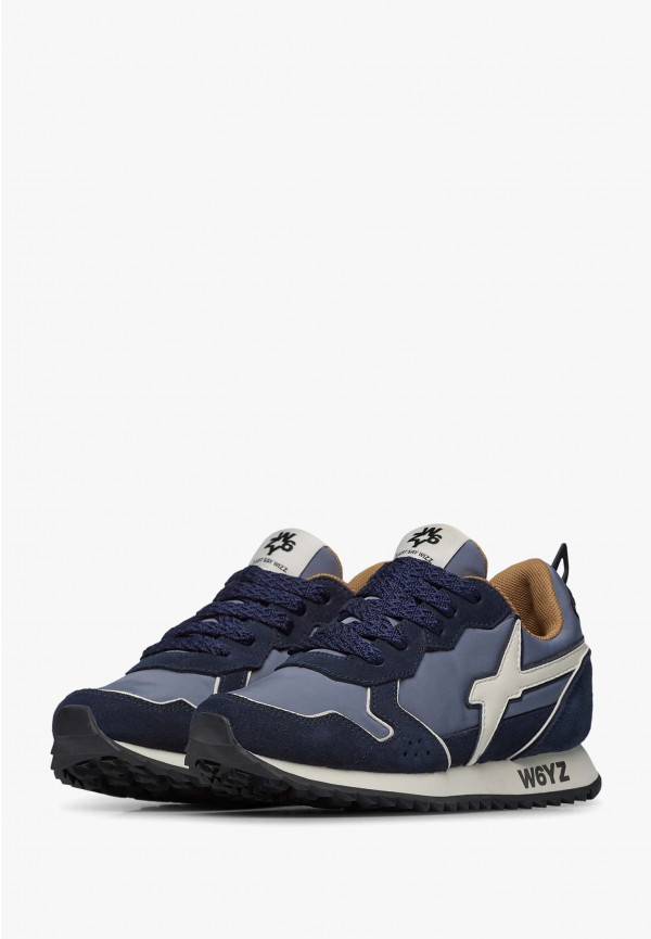 W6yz Sneakers in tessuto tecnico e suede Navy -JET-J Saldi Di Fabbrica