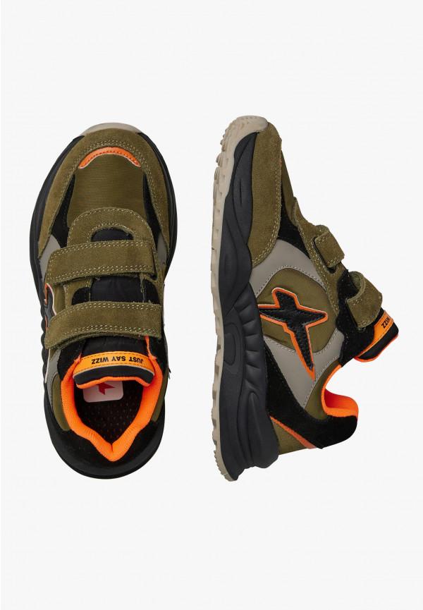 W6yz Sneakers in suede e tessuto tecnico Militare -CHEWINGUM JUNIOR VL Nuova