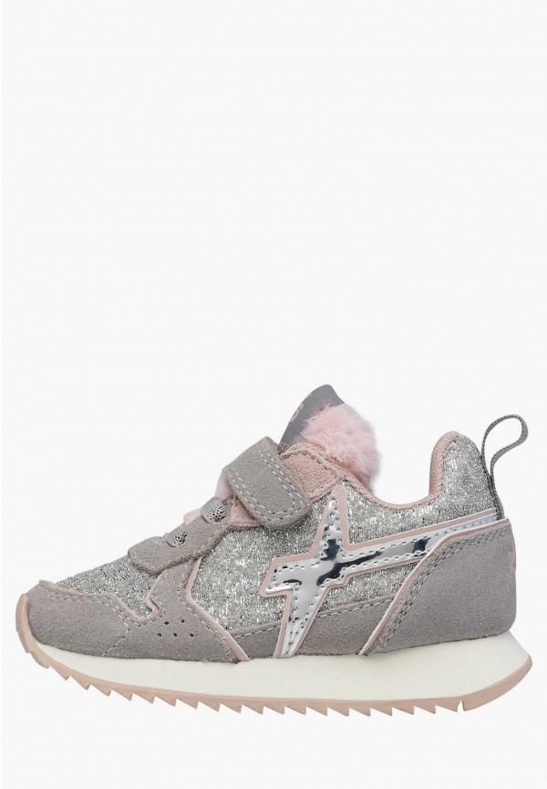 W6yz Sneaker in tessuto tecnico e suede Argento -JET-BABY