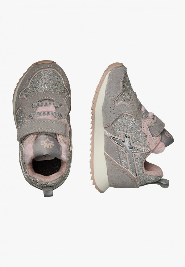 W6yz Sneaker in tessuto tecnico e suede Argento -JET-BABY Italia