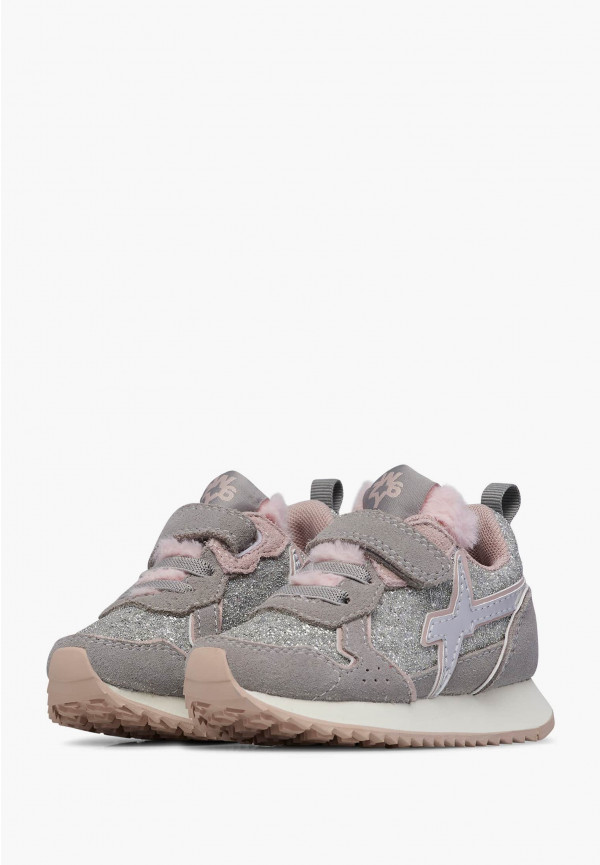 W6yz Sneaker in tessuto tecnico e suede Argento -JET-BABY Italia
