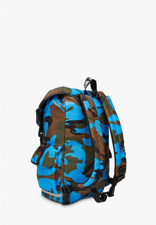 W6yz Zaino con stampa camouflage Azzurro -BOOST In Linea